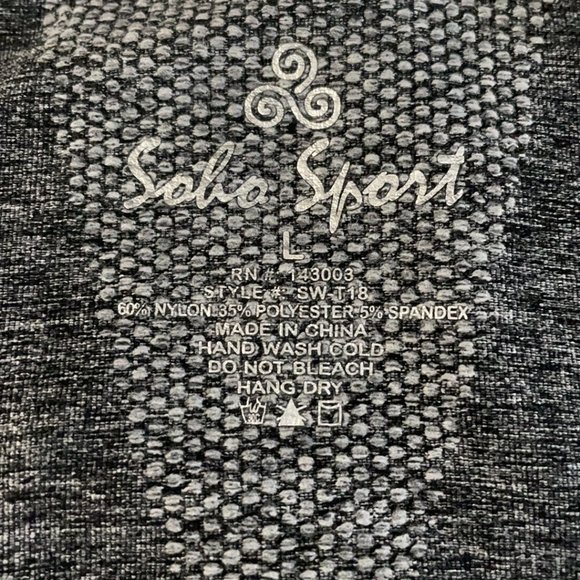 Soba Sport Woman's Athletic Top Grey Size Large - Picture 4 of 4